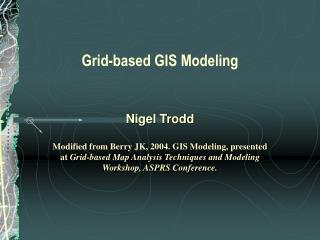 Grid-based GIS Modeling