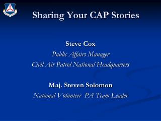 Sharing Your CAP Stories