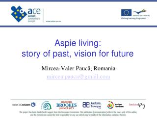 Aspie living: story of past, vision for future