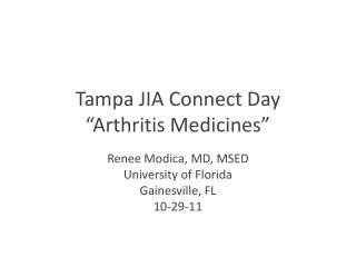 Tampa JIA Connect Day “Arthritis Medicines”