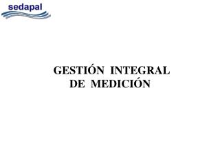 GESTIÓN INTEGRAL DE MEDICIÓN