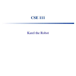 CSE 111