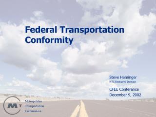Federal Transportation Conformity
