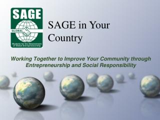 Working Together to Improve Your Community through Entrepreneurship and Social Responsibility