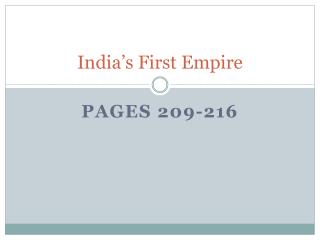 India’s First Empire