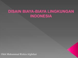 DISAIN BIAYA-BIAYA LINGKUNGAN INDONESIA