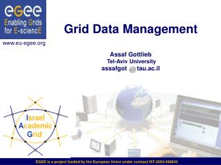 Grid Data Management Assaf Gottlieb Tel-Aviv University assafgot tau.ac.il