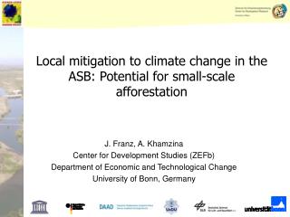 Local mitigation to climate change in the ASB: Potential for small-scale afforestation