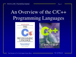 Overview of the c Programming Language