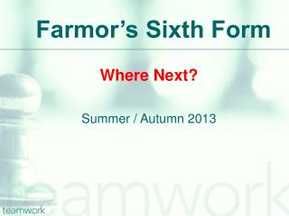 Farmor’s Sixth Form