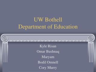 UW Bothell Department of Education