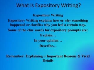 What is Expository Writing?