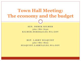 Town Hall Meeting: The economy and the budget