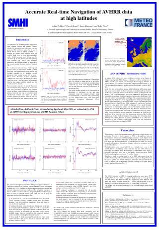 Accurate Real-time Navigation of AVHRR data at high latitudes