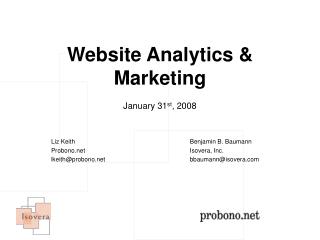 Website Analytics &amp; Marketing