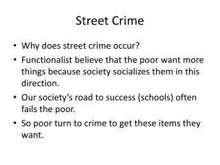 Street Crime