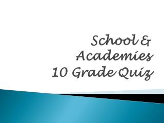 School &amp; Academies