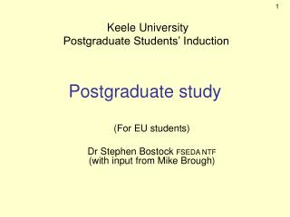 Postgraduate study