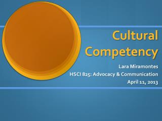 Cultural Competency