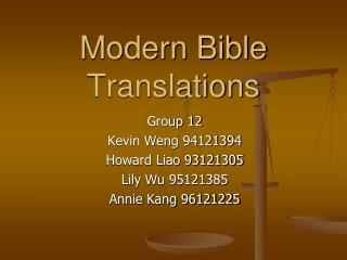 Modern Bible Translations