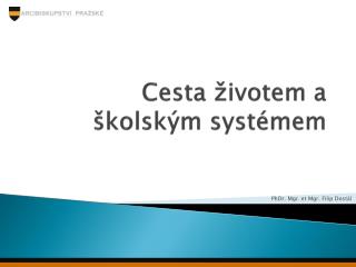 Cesta životem a školským systémem