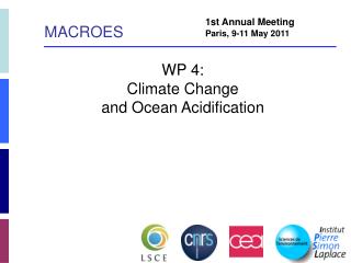 WP 4: Climate Change and Ocean Acidification