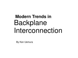 Modern Trends in