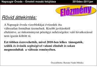 Előzmény