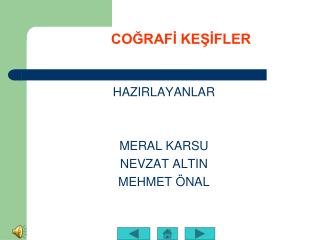 COĞRAFİ KEŞİFLER