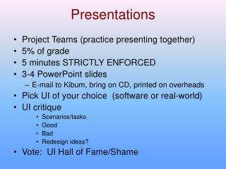 Presentations