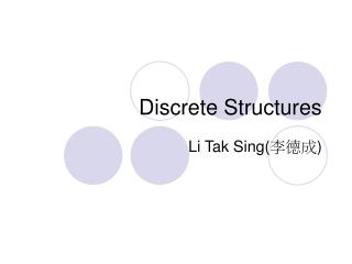 Discrete Structures