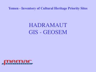 HADRAMAUT GIS - GEOSEM