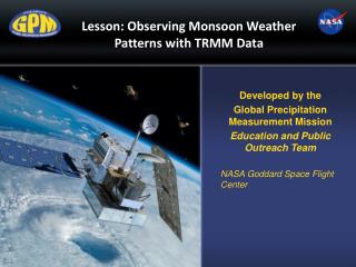Lesson: Observing Monsoon Weather Patterns with TRMM Data