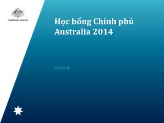 Học bổng Chính phủ Australia 2014