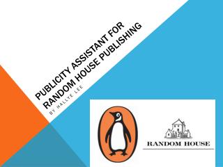 Publicity assistant for random house publishing