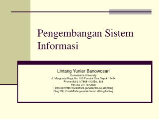 Pengembangan Sistem Informasi