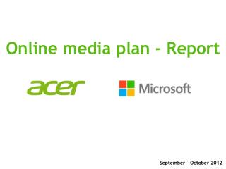 Online media plan - Report