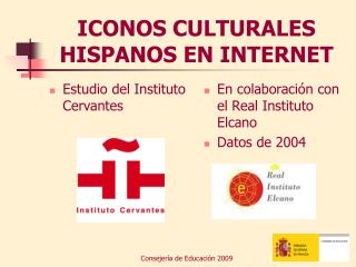 ICONOS CULTURALES HISPANOS EN INTERNET