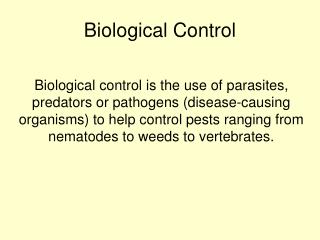 Biological Control