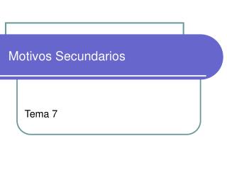 Motivos Secundarios T