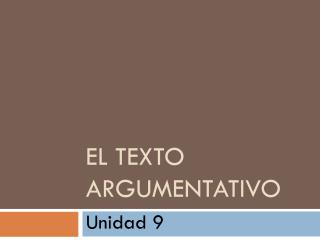 El texto argumentativo