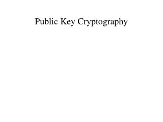 Public Key Cryptography