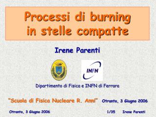 Processi di burning in stelle compatte