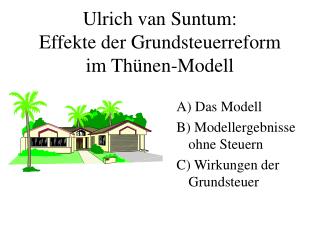 Ulrich van Suntum: Effekte der Grundsteuerreform im Thünen-Modell