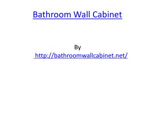 Bathroom Wall Cabinet