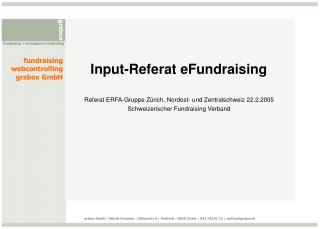 Input-Referat eFundraising