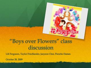 “Boys over Flowers” class discussion