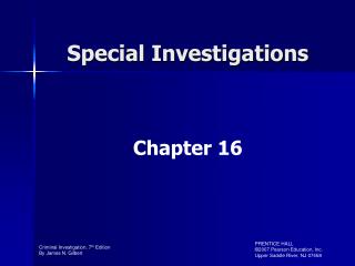 Special Investigations