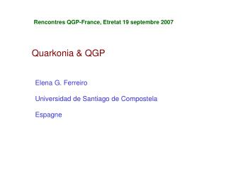 Quarkonia &amp; QGP