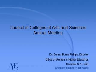 Council of Colleges of Arts and Sciences Annual Meeting